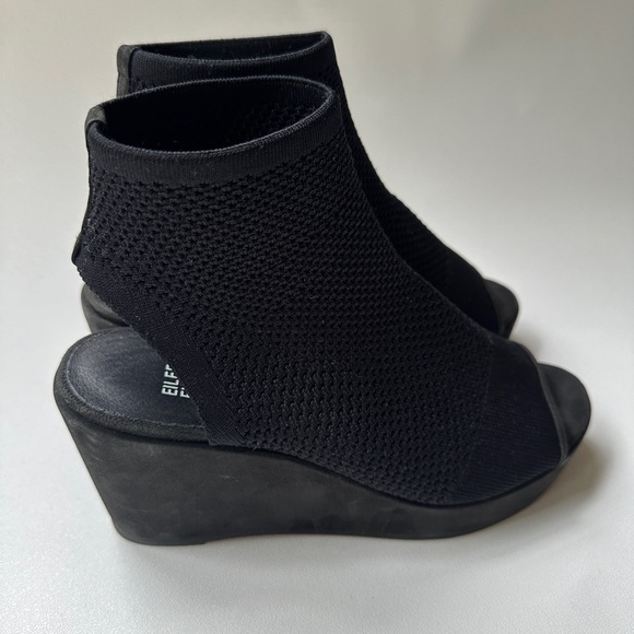 Eileen Fisher Warrick Knit Wedge Sandals Size 9.5 - Picture 4 of 9